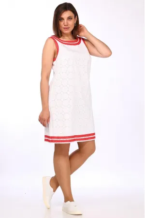 Платье Lady Style Classic 1061/3 Белый с красным