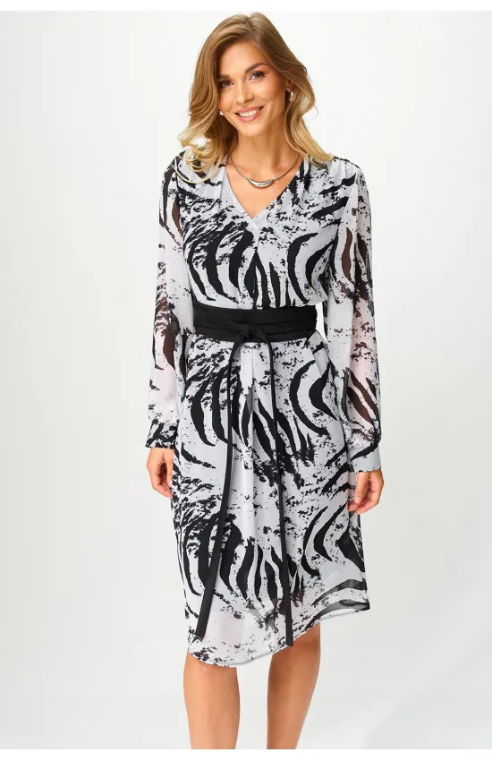 Платье Laikony L-053 бело-черное Платье Laikony L-053 бело-черное