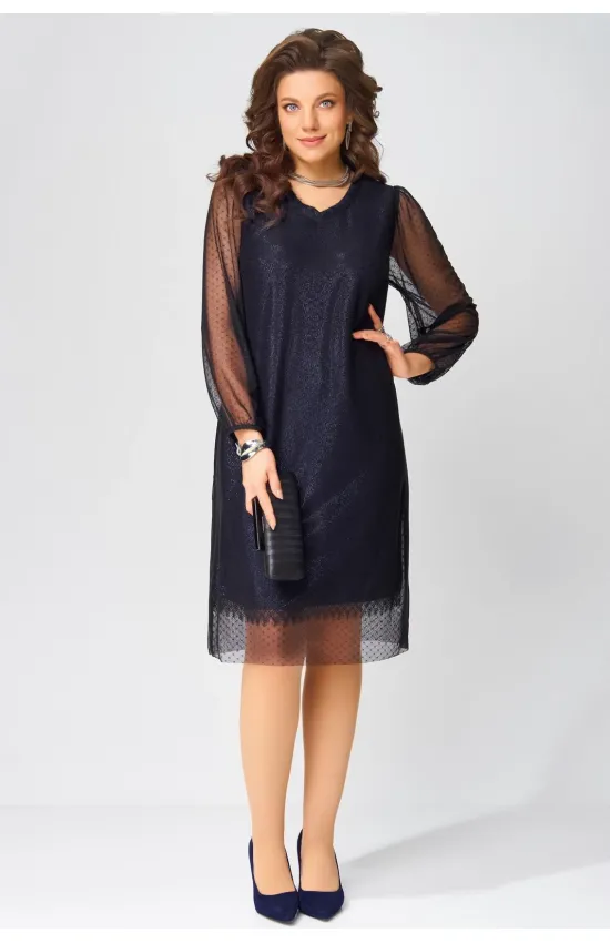 Платье Fita 1383 Вецена темно-синий