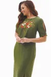 Платье Mali 424-038 хаки