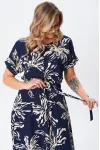 Платье Your Size 2256/170 Цветочный принт на темно-синем