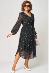 Платье Eva Grant 7297В черный в белый горох Платье Eva Grant 7297В черный в белый горох