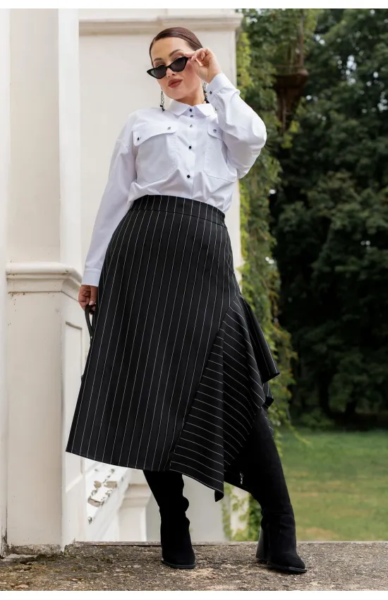 Юбка Adarin А-09 черный/полоска