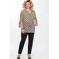 Блузка Matini 41322 бежевые горохи