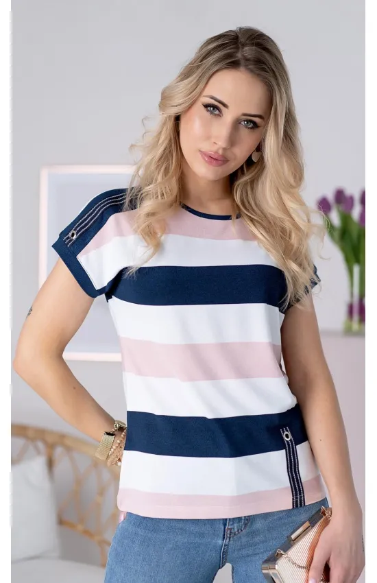 Блузка Nika.pl 030911 Hajdan-9 Сине-розовый