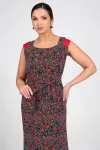 Платье Alani 2354 черный+красный и белый