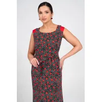 Платье Alani 2354 черный+красный и белый
