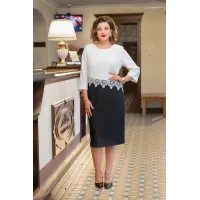 Платье Vi Oro 1231 белый-черный