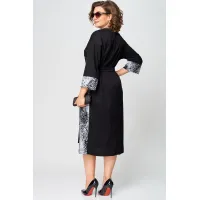 Платье Eva Grant 7220Д черный + серный