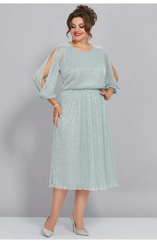 Платье Mira Fashion 5446-4 приглушенно-бирюзовый