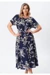 Платье Your Size 2256/170 Цветочный принт на темно-синем