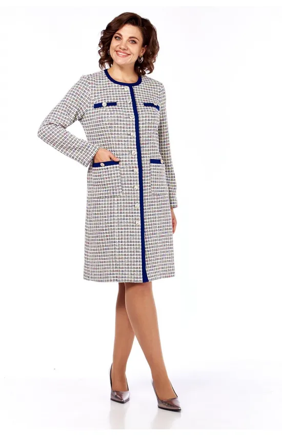 Платье Moda-Versal 2572 молочно-синий