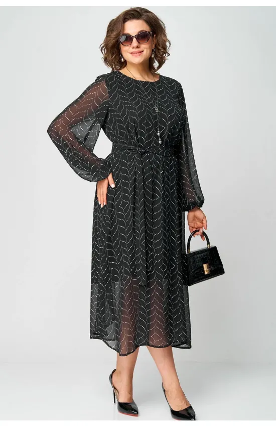 Платье Eva Grant 7281 черный абстракция Платье Eva Grant 7281 черный абстракция