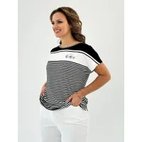 Блузка Condra Deluxe 16246 черно-белый