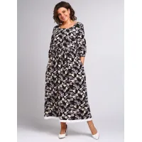 Платье Your Size 2252/170 Стрекозы на черном