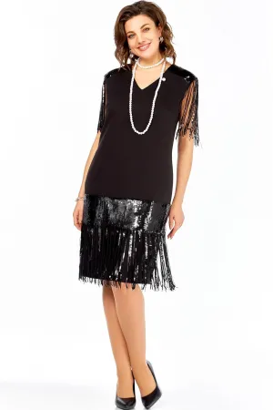 Платье Ольга Стиль С977 черный