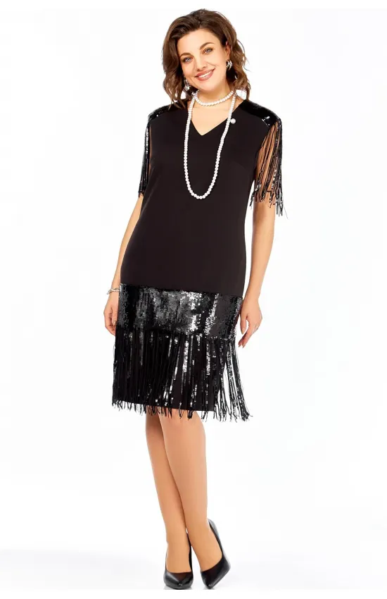 Платье Ольга Стиль С977 черный