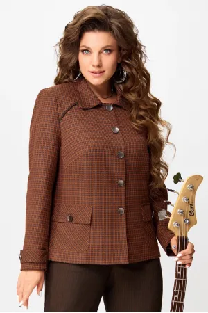 Пиджак Fita 20752 Венциана терракот + коричневый
