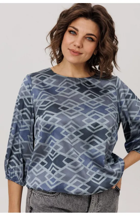 Блузка Anelli 1779.1 аронианский синий