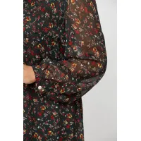 Платье Дали 4560.1 цветы и ягоды на черном