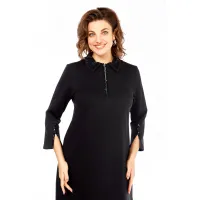 Платье Ольга Стиль С971 черный-паетки