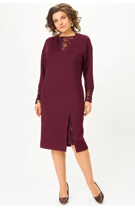 Платье Кокетка И К 1337-1 бордовый