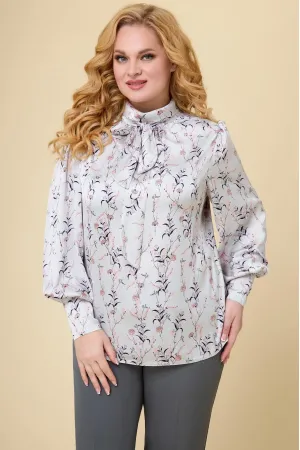 Блузка Svetlana Style 1734 серый+молочный