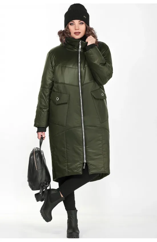 Пальто Lady Secret 8280-1 оливково-зеленый