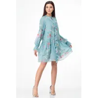Платье Anelli 1019 бирюзовый
