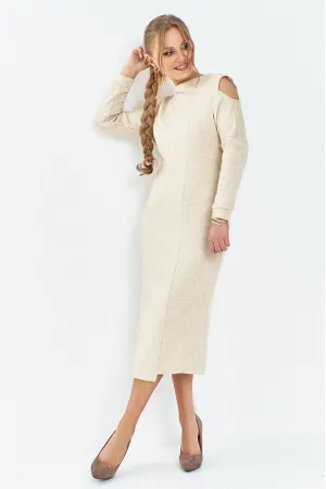 Платье Euromoda 654 бежевый