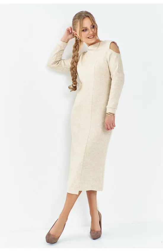 Платье Euromoda 654 бежевый