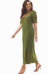 Платье Mali 424-038 хаки