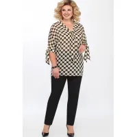 Блузка Matini 41322 бежевые горохи