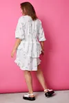Платье Begimoda 1056 шалфей на белом