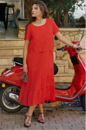 Платье Vittoria Queen 29043 алый