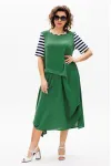 Платье Michel Chic 2178 зелёный+полоска