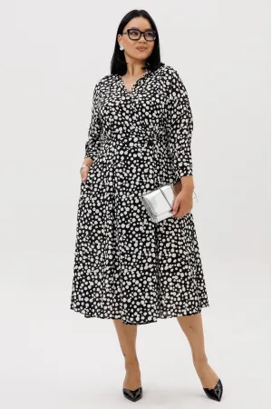 Платье Anastasia 1229-1 чёрно-белый