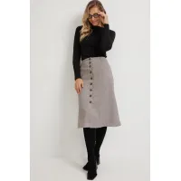 Юбка Mirolia 1263 коричнева ёлочка