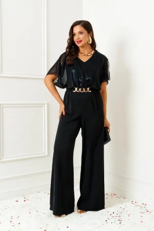 Комбинезон Beautiful & Free 6391 черный/прозрачный