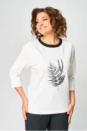 Блузка Rumoda 2272 молочный_черный