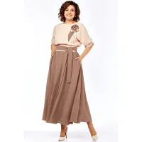 Платье Ольга Стиль С912/1 светло-коричневый