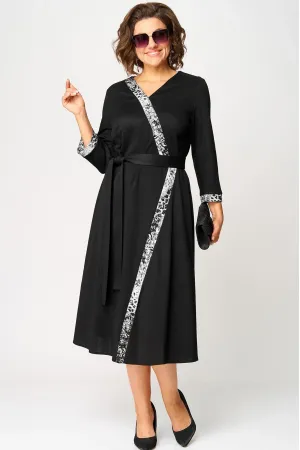 Платье Eva Grant 7220Н черный+серый
