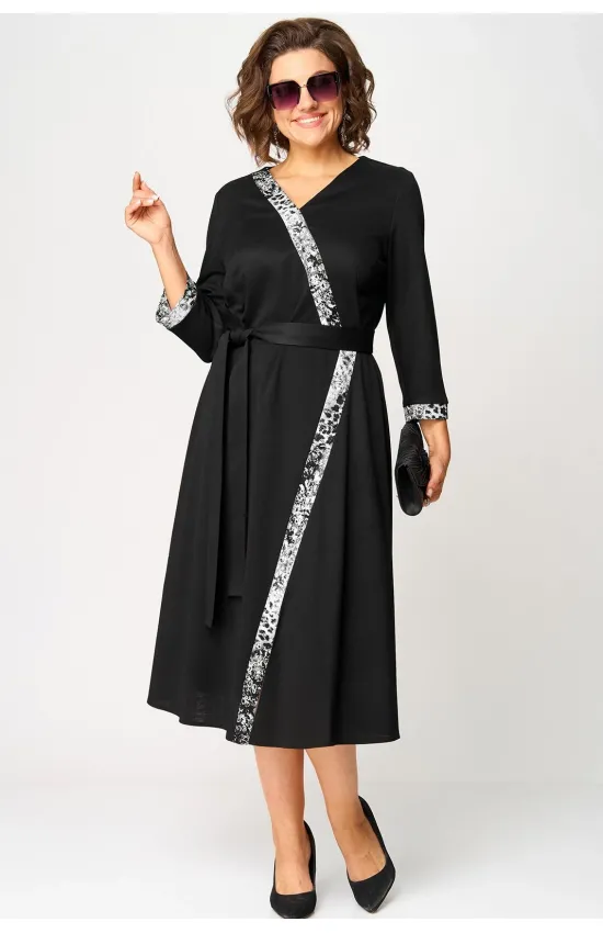 Платье Eva Grant 7220Н черный+серый