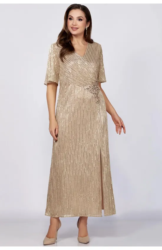 Платье Mira Fashion 5394-2 бежевый
