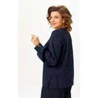 Блузка Белэльстиль 879-329 синий принт