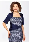 Платье Mira Fashion 5573 синий+белый