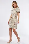 Платье Lady Style Classic 1819/2 Бежевый с оливковым