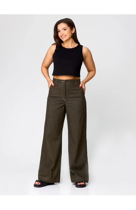 Брюки Zlata 4437 т.оливковый