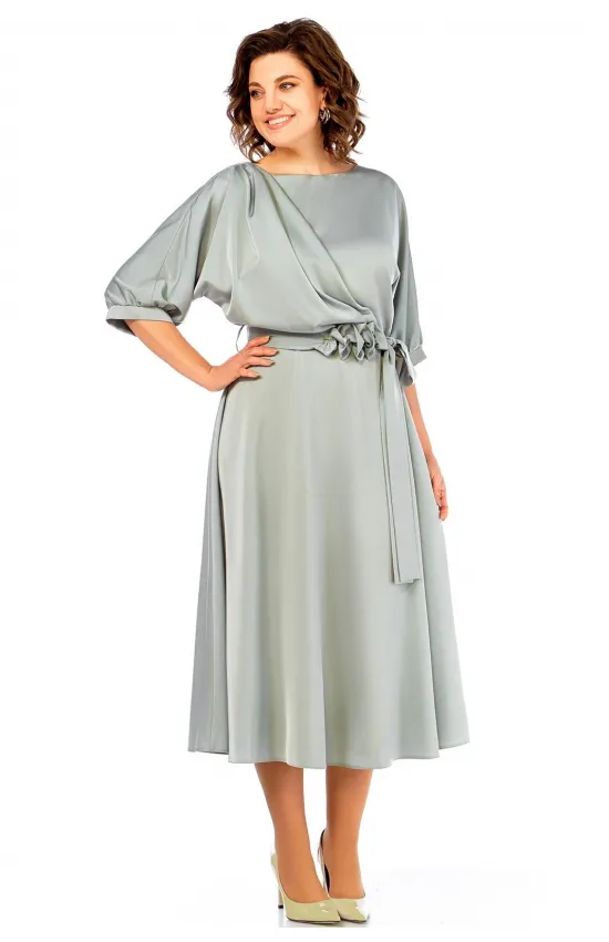 Платье Ольга Стиль С959 шалфей