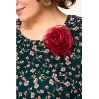 Платье Дали 4560.1 зелень с бежевым